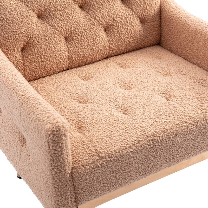 Classic Accent Single Leisure Chair with Metal Leg