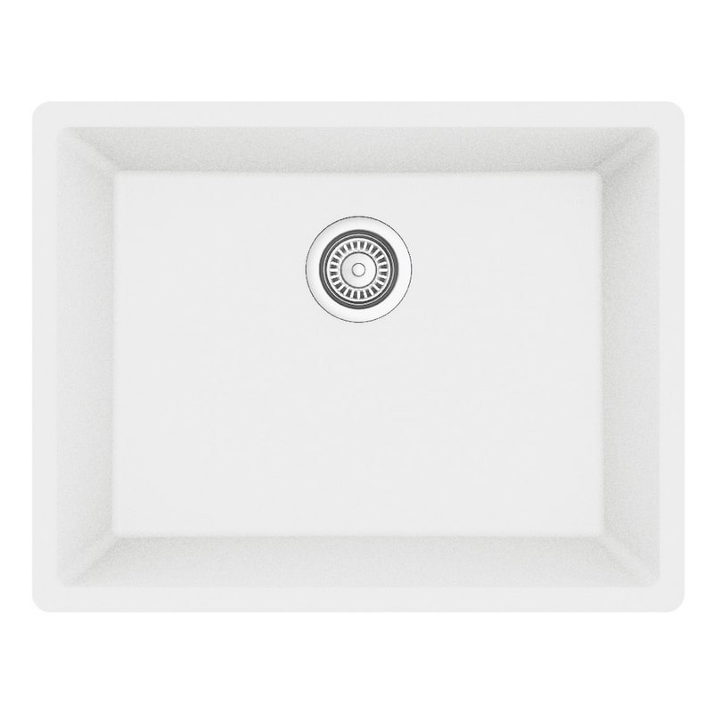 Karran Undermount 24.38 in Single Bowl Quartz Kitchen Sink Kit