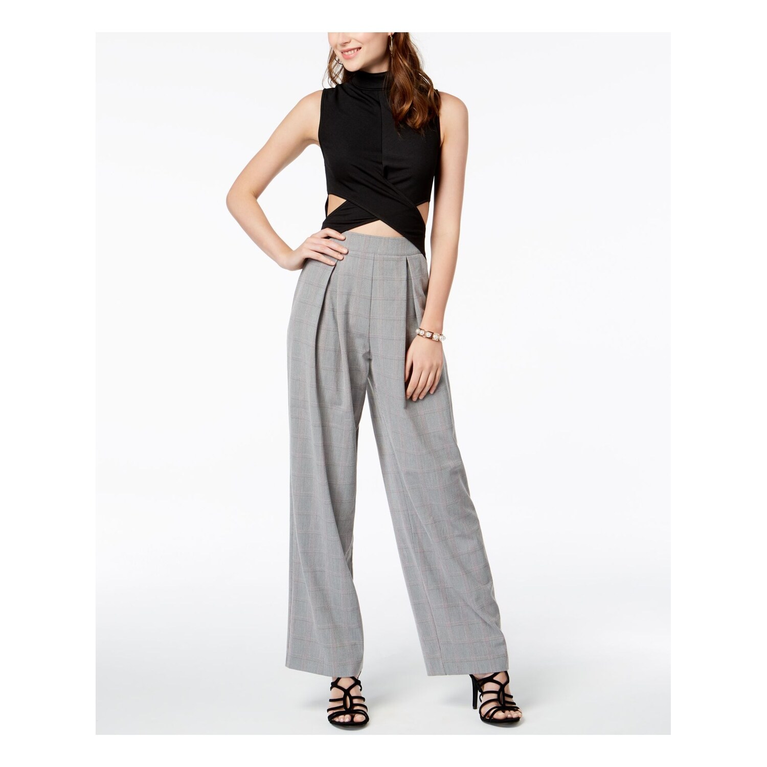 womens gray jumpsuit