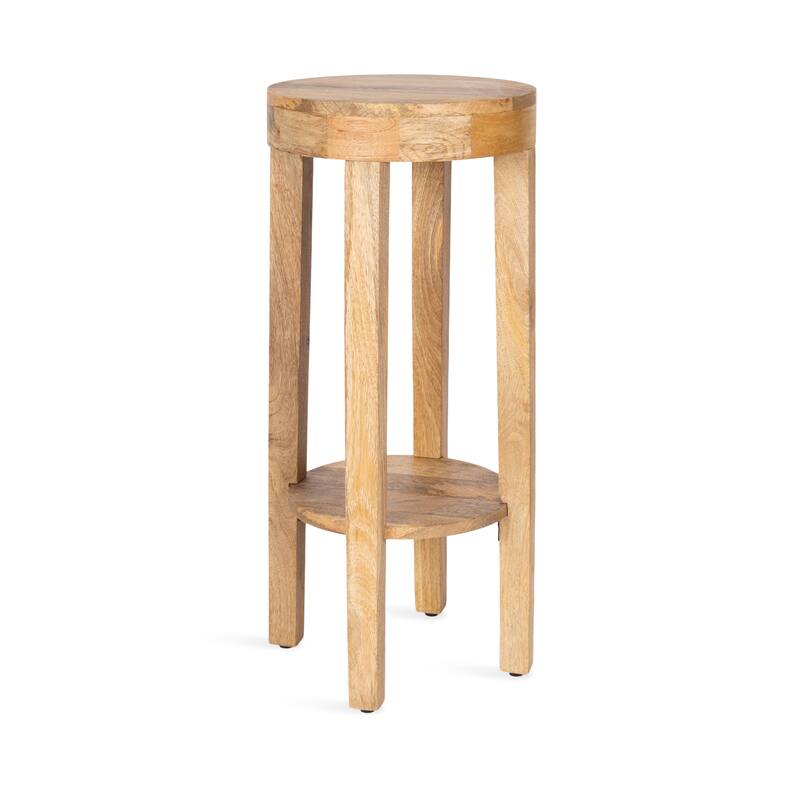 Kate and Laurel Talcott Round Wood Side Table - 12x12x28 - Natural