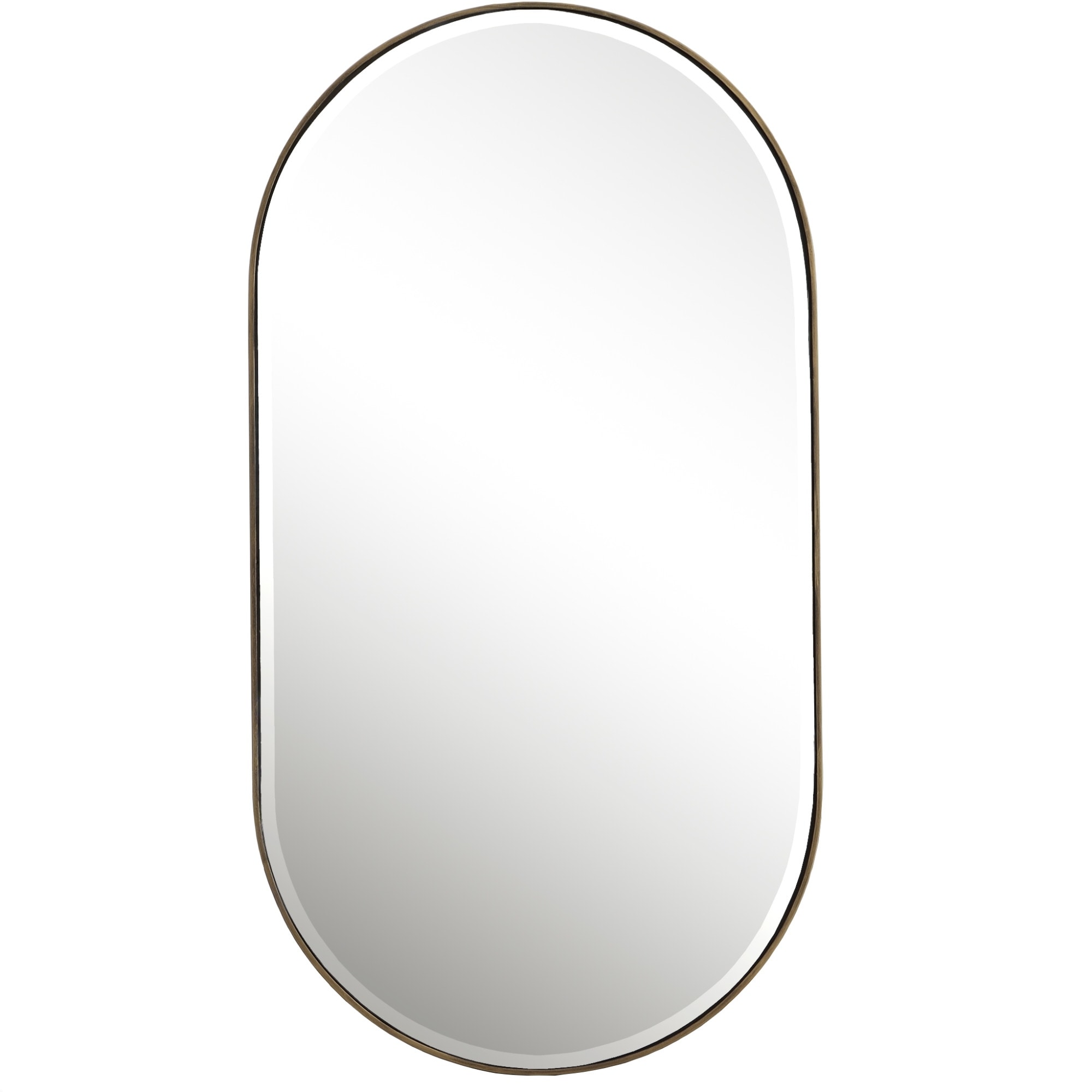 Uttermost 09914 Lago 21-1/4" W x 40" H Oval Framed Accent Mirror