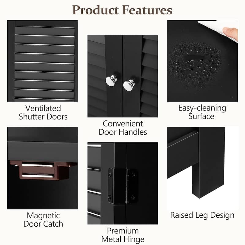 Bathroom Floor Cabinet Wooden Freestanding Storage Cabinet
