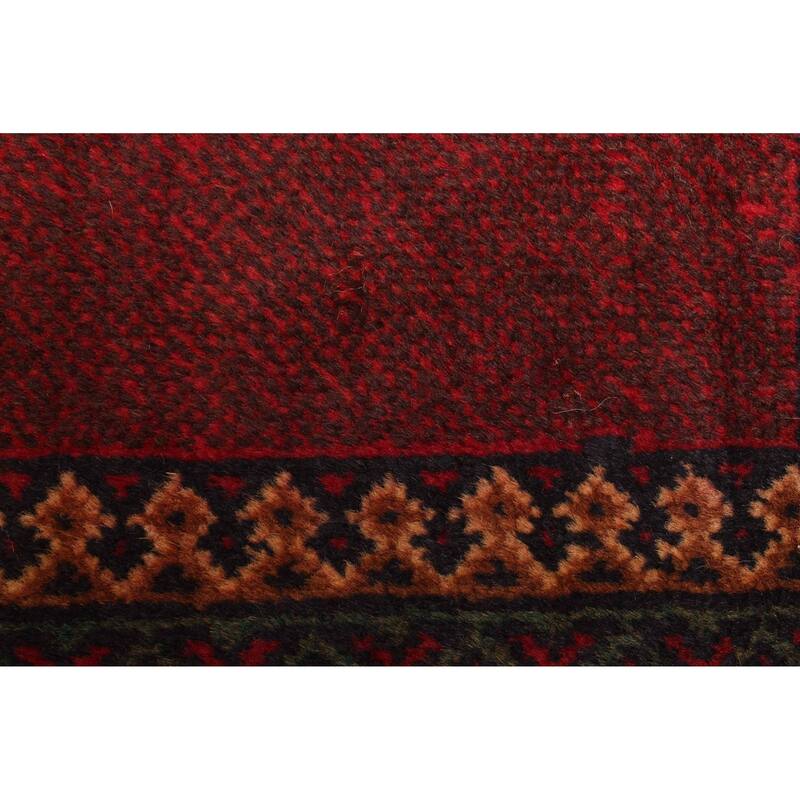 ECARPETGALLERY Hand-knotted Teimani Dark Red Wool Rug - 2'11 x 4'4