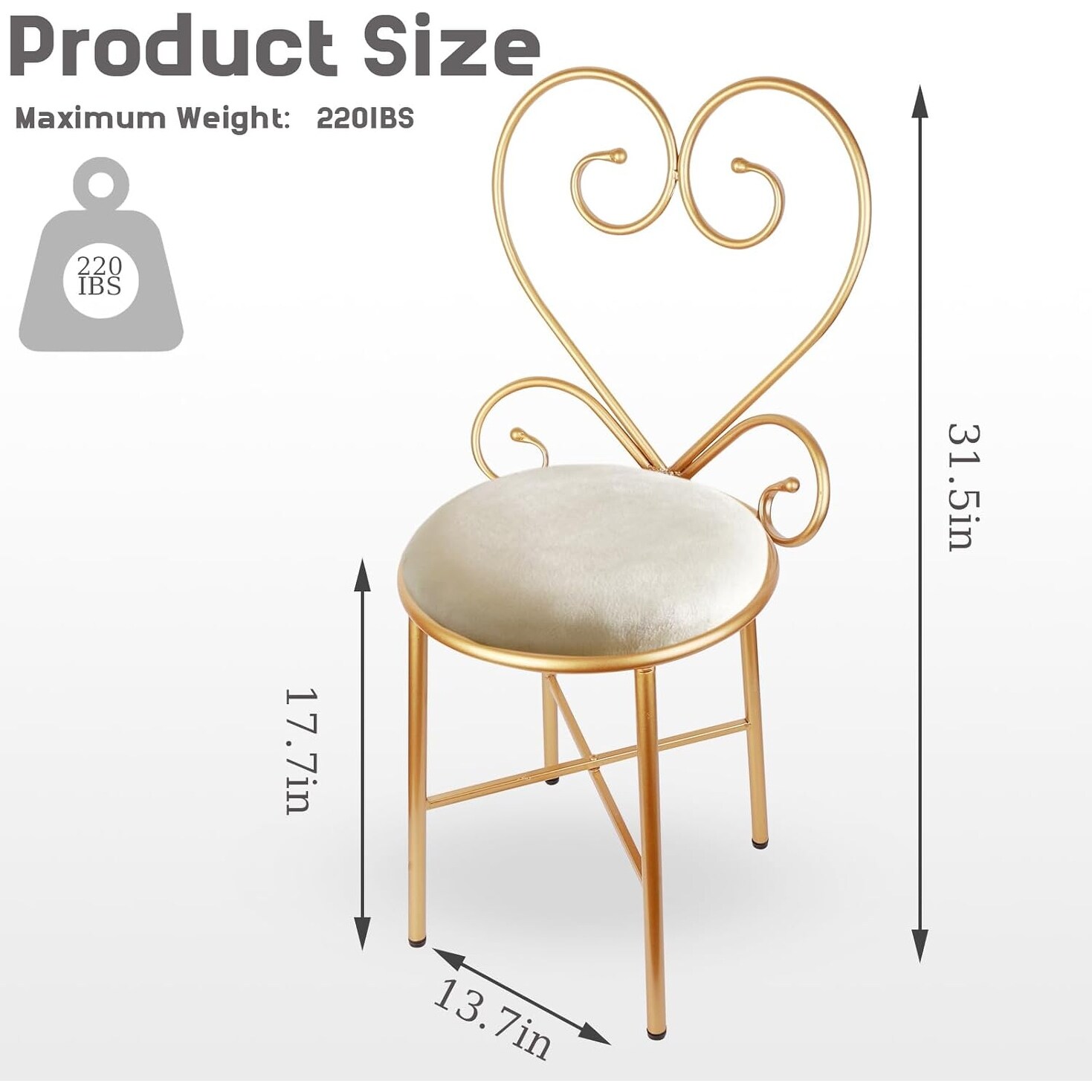 metal dressing table chair Amazon.com