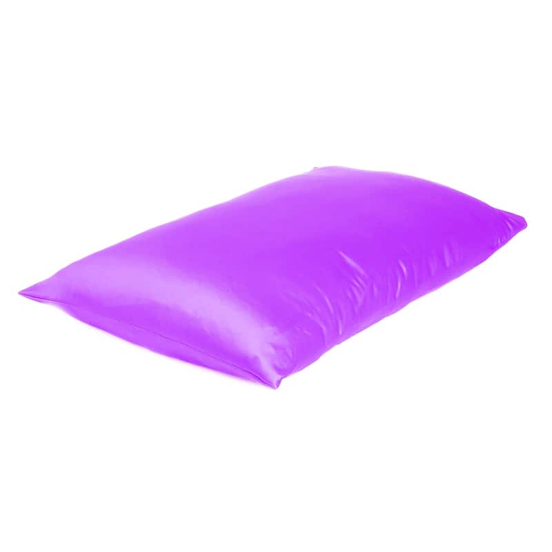 HomeRoots Violet Dreamy Set Of 2 Silky Satin Standard Pillowcases