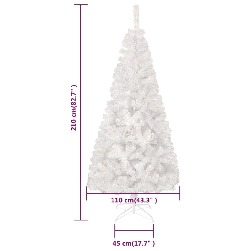 vidaXL Artificial Christmas Tree with Iridescent Tips Green 6 ft PVC