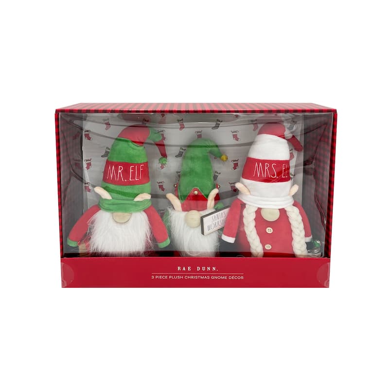 Rae Dunn CHRISTMAS Themed Gnomes - SET OF 3