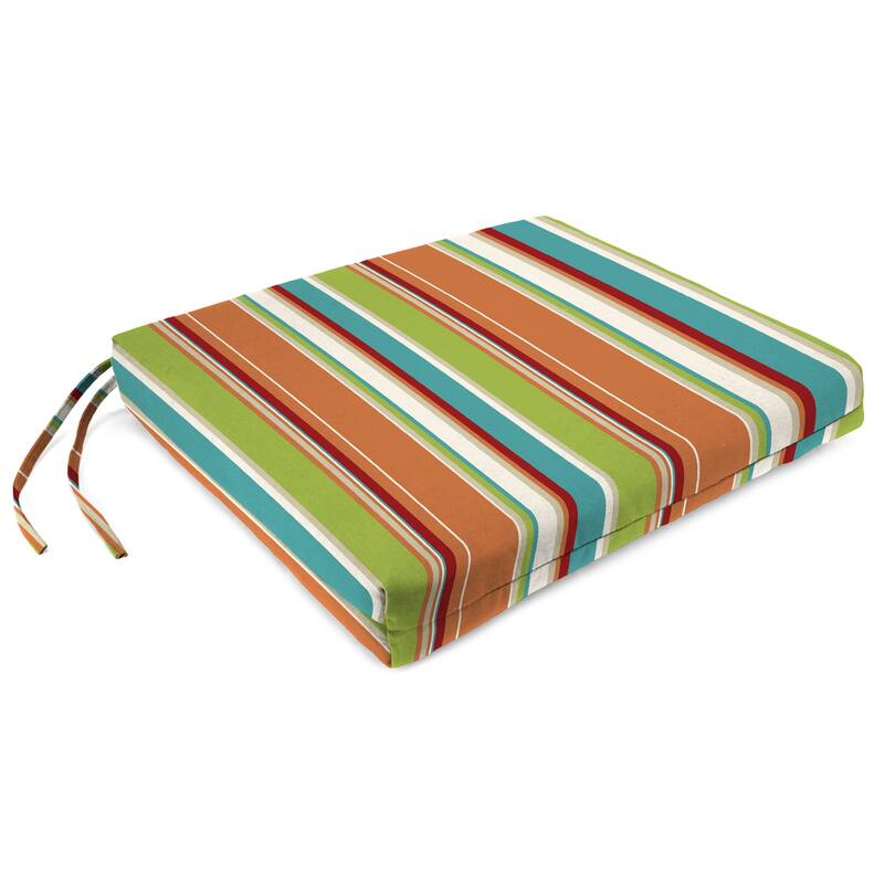 19" x 17" Outdoor Seat Cushion with Ties - Set of 2 - 19" W x 17" L x 2" H