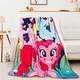 preview thumbnail 2 of 5, Hasbro My Little Pony Rainbow Surprise Silk Touch Sherpa Throw Blanket