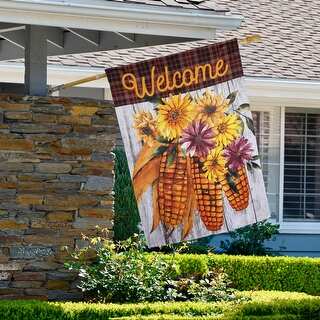 RLCMO Herbst-Gartenflagge „Hello Autumn“ – 30,5 X 45,7 Cm, Doppelseitig, Jute, Wetterfest