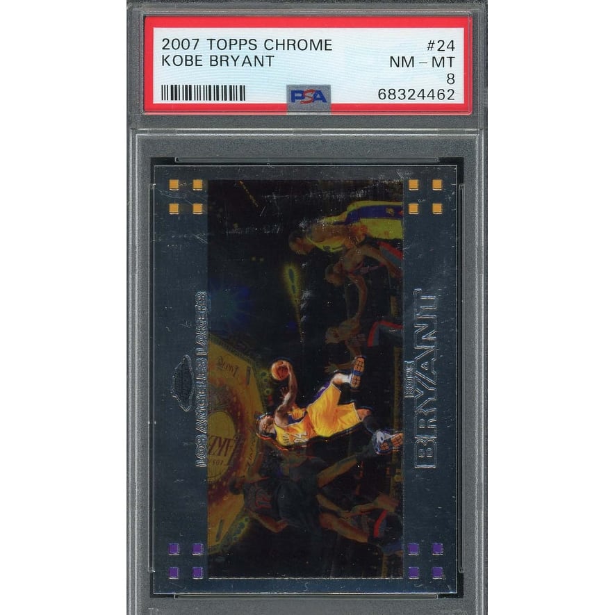 Kobe Bryant 2007 Topps Chrome Basketball Card #24 Graded PSA 8 - 8'6" x 11'6"