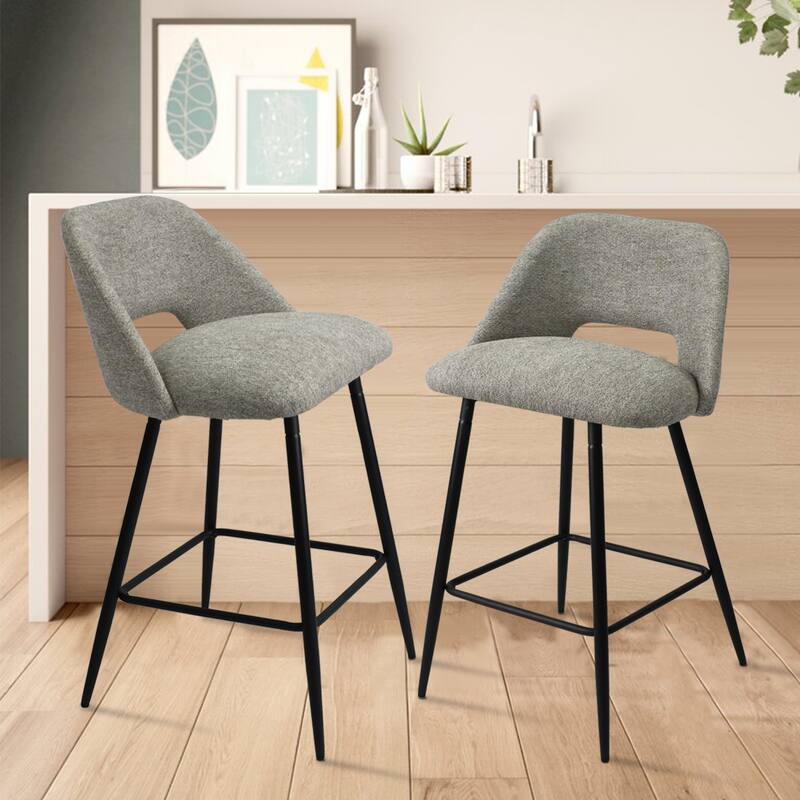 Upholstered Modern Bar Stool (Set of 2)