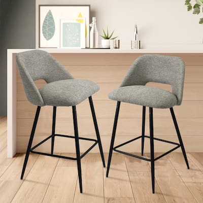 Upholstered Modern Bar Stool (Set of 2)