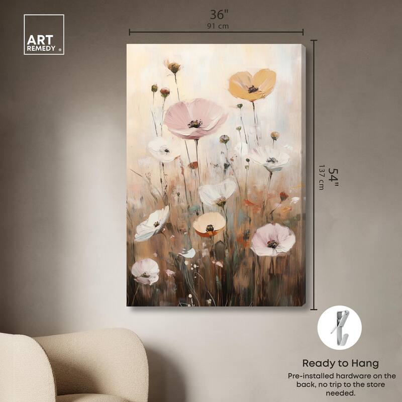 Delicate Flowers in Bloom Canvas by Art Remedy, Gallery Wrapped