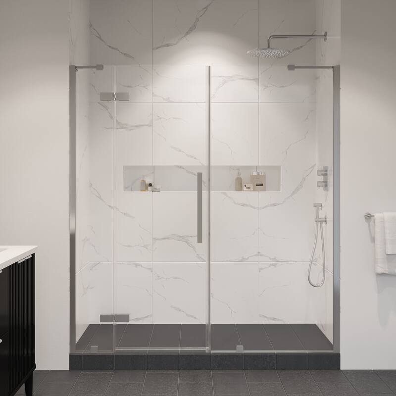 OVE Decors Tampa Alcove Frameless Pivot Hinge Shower Door, 2025