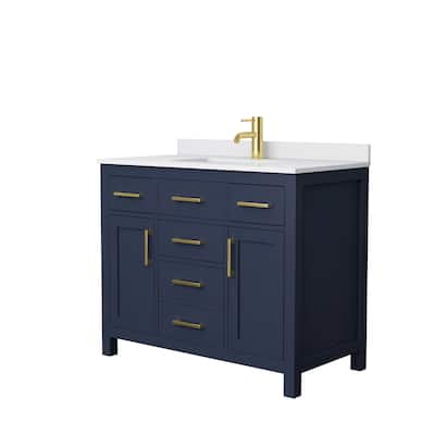 Beckett 42 Inch Single Vanity, Cultured Marble Top