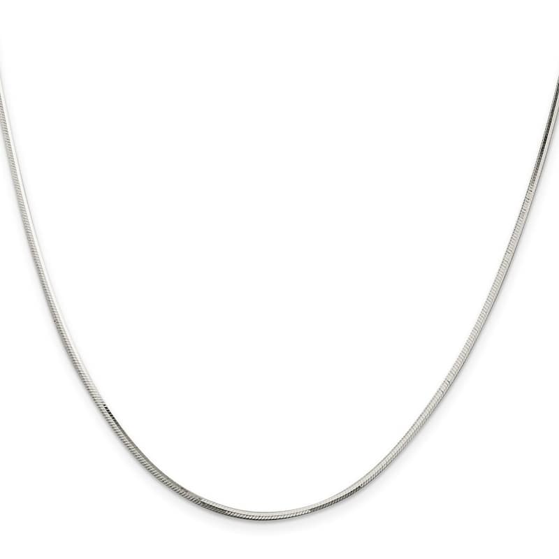 Curata 925 Sterling Silver Solid 1.65mm Octagonal Snake Chain Necklace