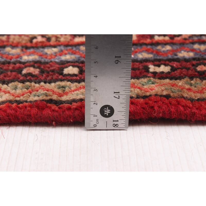 ECARPETGALLERY Hand-knotted Andelz Red Wool Rug - 3'6 x 10'0