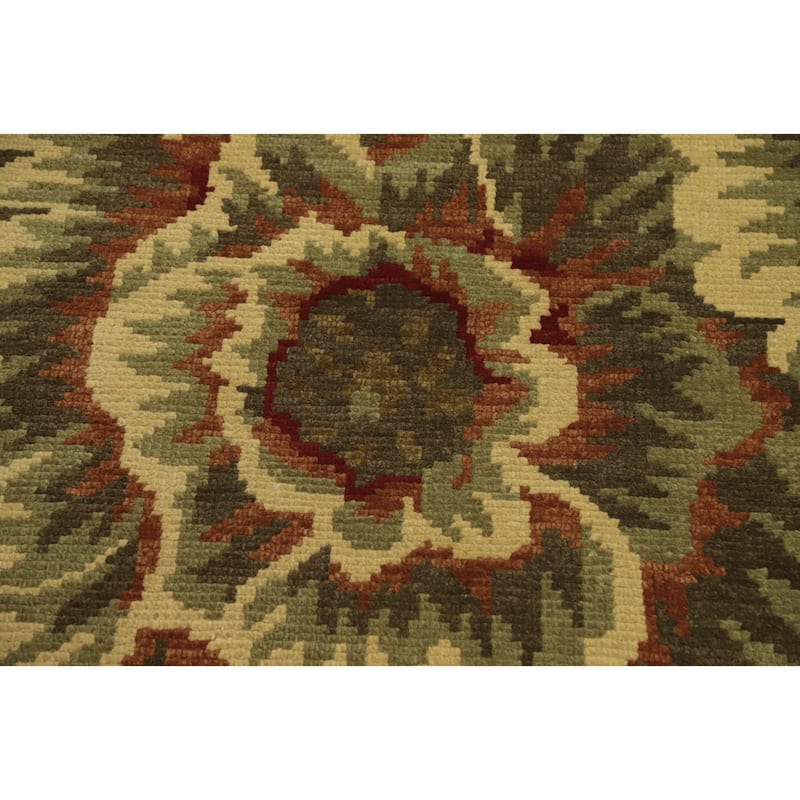 Red Floral Indian Area Rug 6x10 - 10' 1'' X 6' 5''