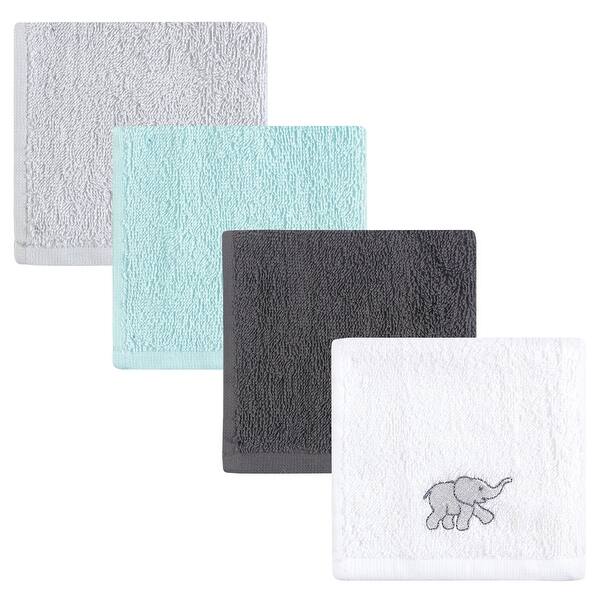 slide 1 of 1, Luvable Friends Baby Unisex Super Soft Cotton Washcloths, Gray Elephant, One Size - Gray Elephant - One Size One Size - Gray Elephant