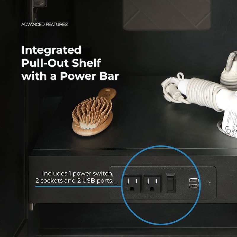 OVE Bailey Bathroom Vanity with Power Bar