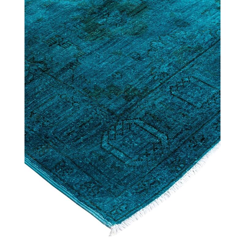 Contemporary Overdyed Wool Hand Knotted Runner - 2' 7" x 10' 2"