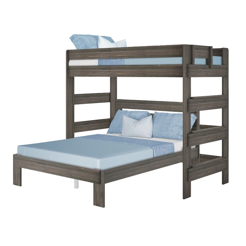 Max and Lily Farmhouse Twin over Queen L Shaped Bunk Bed