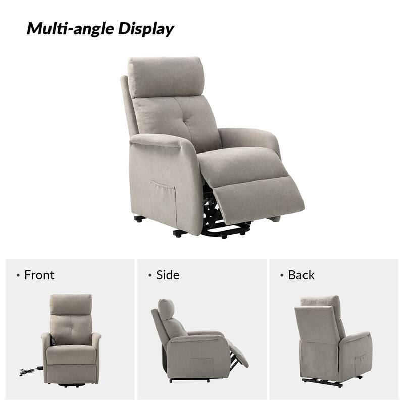 Elisa Power Remote Lift Assist Recliner Set Of 2 with Metal Base