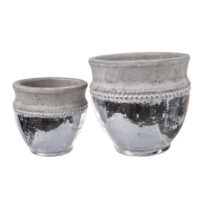 A&B Home Uma Ceramic Pots (Set of 2)