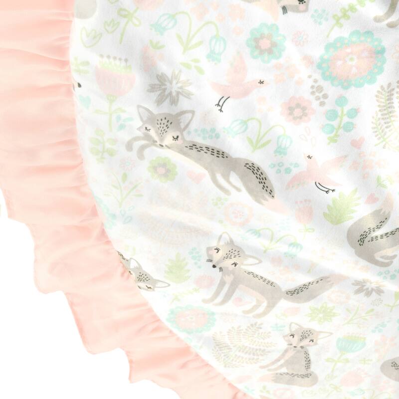 Lush Decor PiXie FoX Baby Round Ruffle Play Mat