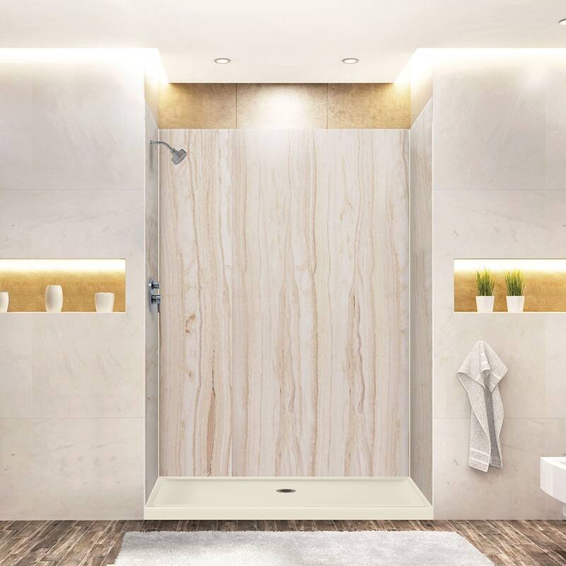 Transolid Expressions 60-in X 32-in X 96-in Glue to Wall Shower Kit - 32" x 60" x 96" - 32" x 60" x 96"