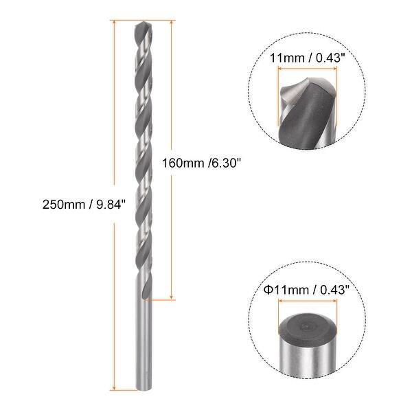 Uxcell 6542 High Speed Steel Twist Drill Bit, Fully Ground Black Oxide 4 3mm Drill Dia 75mm Total Length 10pack