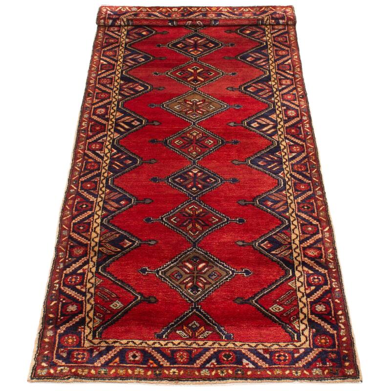 ECARPETGALLERY Hand-knotted Konya Anatolian Red Wool Rug - 3'10 x 9'9