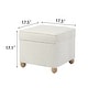 preview thumbnail 128 of 149, Adeco Square Storage Ottoman 17 inch Footstool