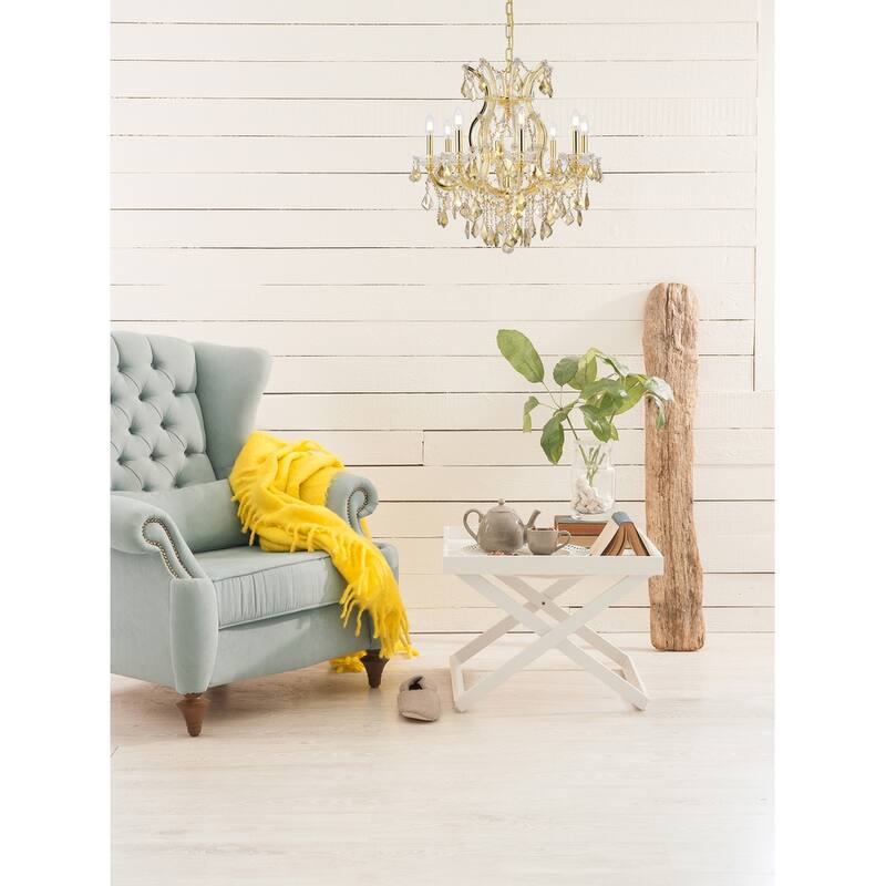 Fleur Illumination Collection Chandelier D:26in H:26in Lt:9 Gold Finish