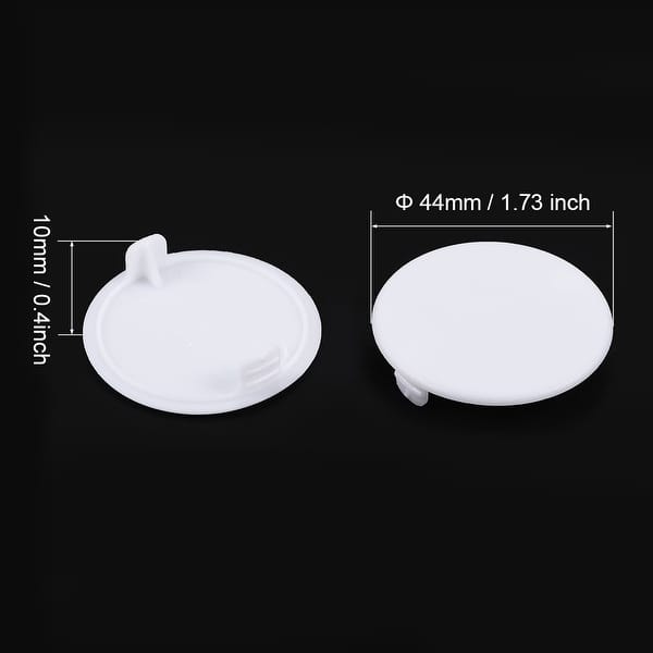 Screw Cap Cover,50Pcs 40mm Dia White Plastic Locking Hole Plug Button