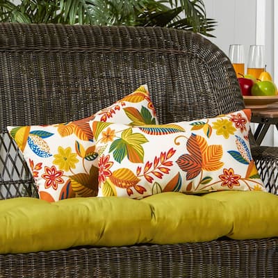 Esprit Floral 19x12-inch Rectangular Outdoor Accent Pillows (Set of 2)