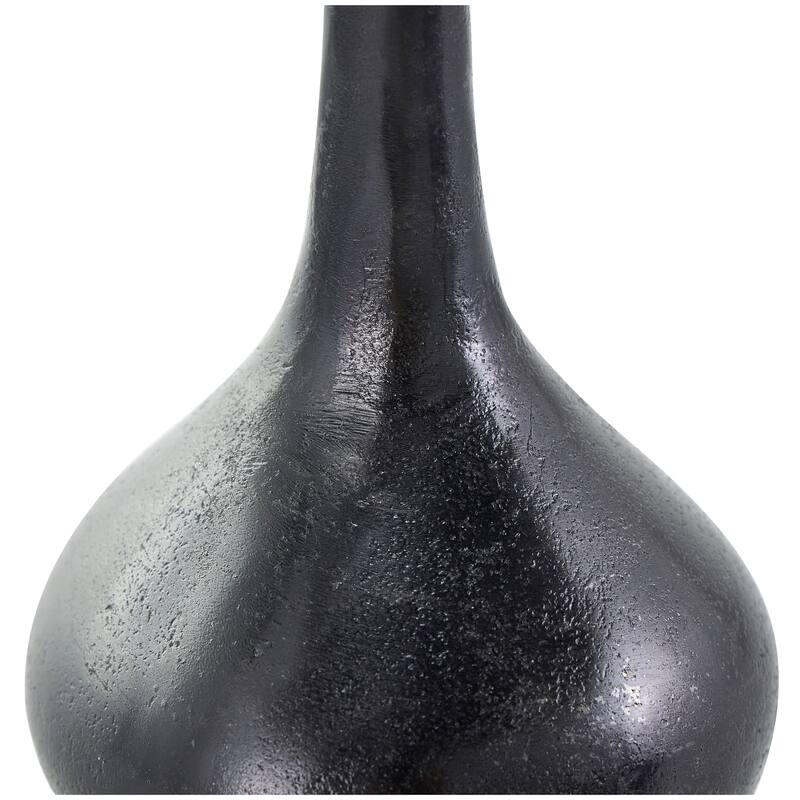 CosmoLiving by Cosmopolitan Gold, Silver or Black Aluminum Metal Vase with Varying Shapes (Set of 3)