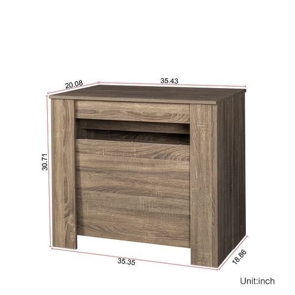 dimension image slide 0 of 2, Multifunctional Extendable Console Table