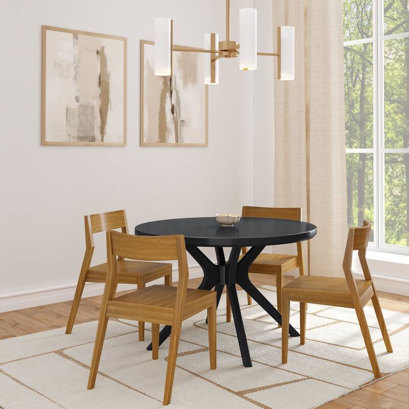 Plank and Beam Verso Cross Leg Round Dining Table - 47"