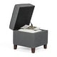 preview thumbnail 149 of 149, Adeco Square Storage Ottoman 17 inch Footstool