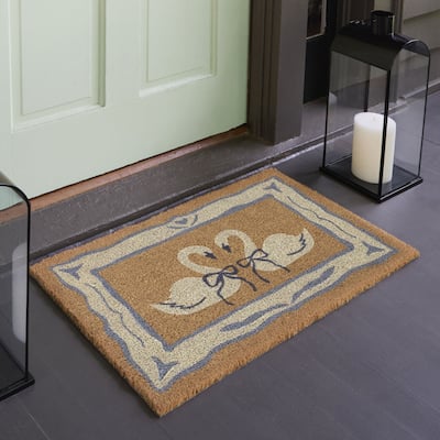 Ribbon Swans Animal 18" x 30" Doormat - 18" x 30"