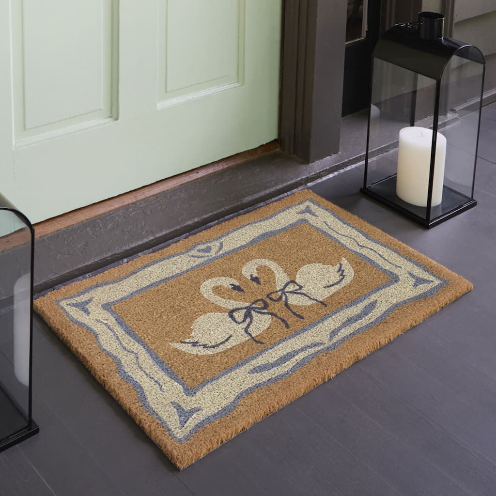 Ribbon Swans Animal 18" x 30" Doormat - 18" x 30"