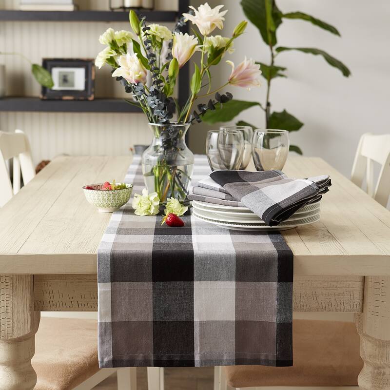 DII Tri Color Check Table Runner