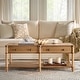 preview thumbnail 1 of 22, HULALA HOME Derk Transitional 47"W Spindle Fluted Rectangular Storage Coffee Table with Solid Wood Drawers TEAK