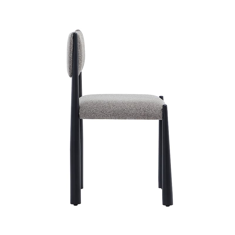 Manhattan Comfort Lennor Metal Boucle Side Chair Set of 2