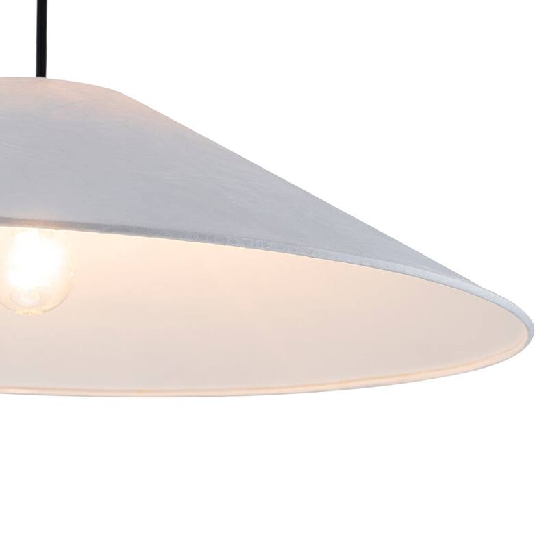1-Light Scandinavian DuPont Paper Single Cone Pendant - 25.6in