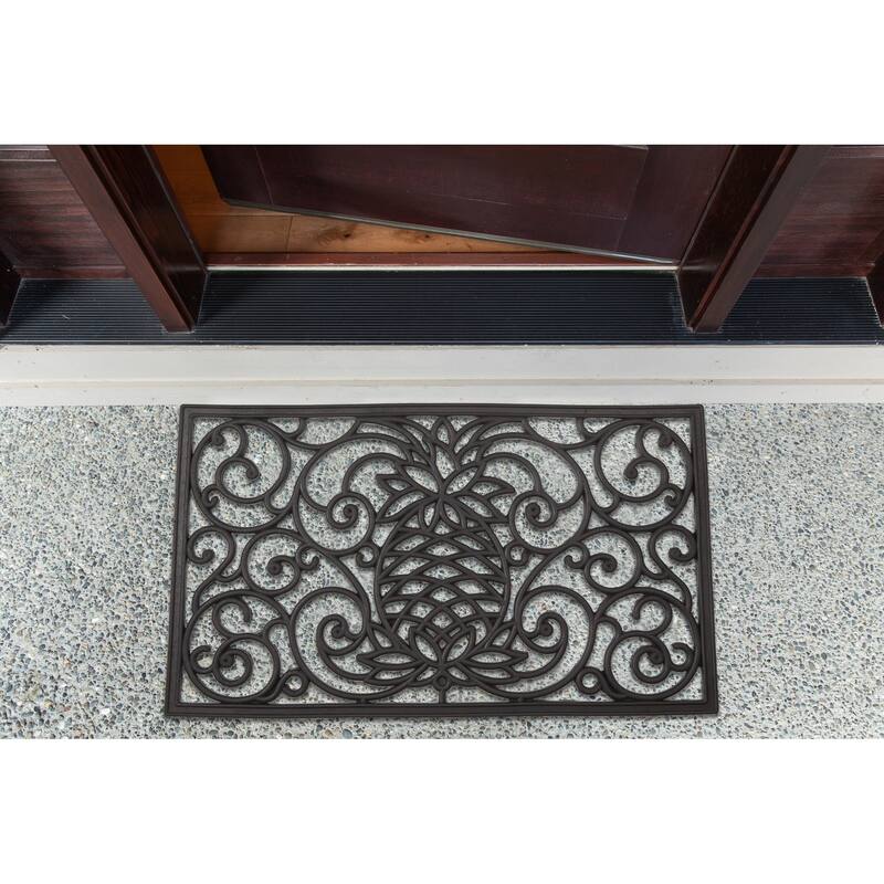DII Scroll Pin Rubber Doormat