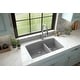 preview thumbnail 8 of 66, Karran Undermount Quartz 32 in. 60/40 Double Bowl Kitchen Sink Kit