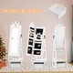 preview thumbnail 3 of 8, Gymax Swivel Kids Jewelry Cabinet w/ Lights Full-Length Mirror &